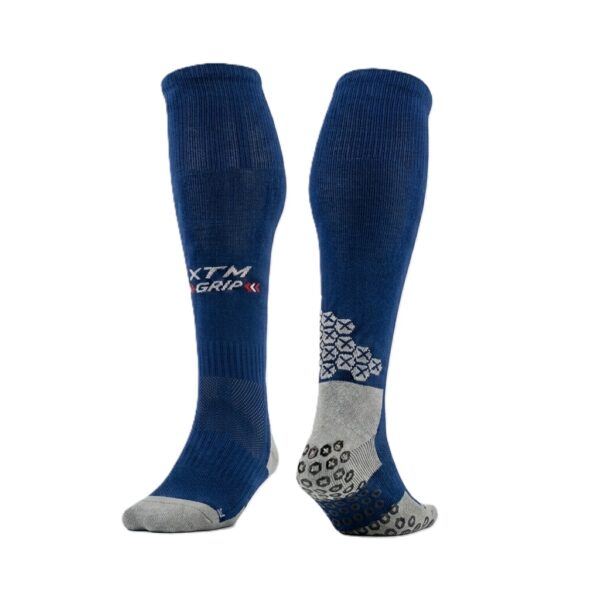 medias antideslizantes xtm grip niÑos azul extra larga