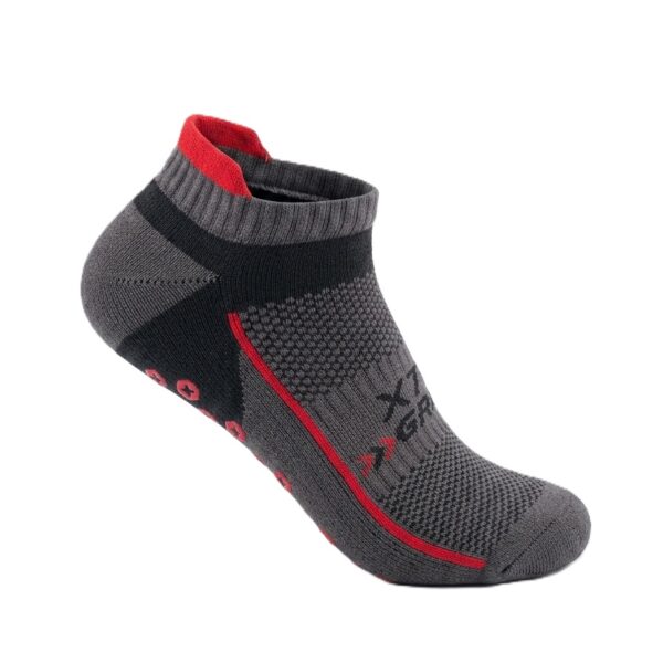 medias antideslizantes xtm grip gris talonera