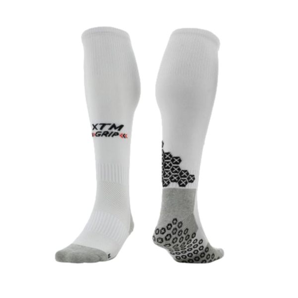 medias antideslizantes xtm grip niÑos blanca extra larga